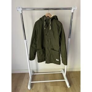 H&M Green Full Zip Trech Coat Size Medium